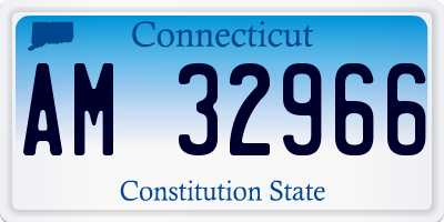 CT license plate AM32966