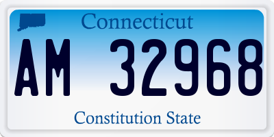 CT license plate AM32968