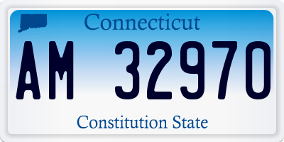 CT license plate AM32970