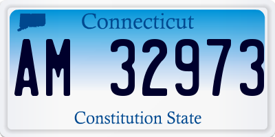 CT license plate AM32973