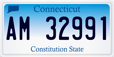 CT license plate AM32991