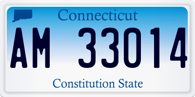 CT license plate AM33014