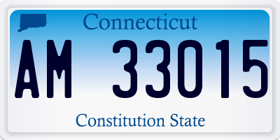 CT license plate AM33015