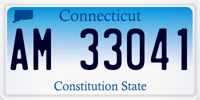 CT license plate AM33041
