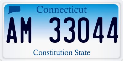 CT license plate AM33044