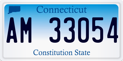 CT license plate AM33054