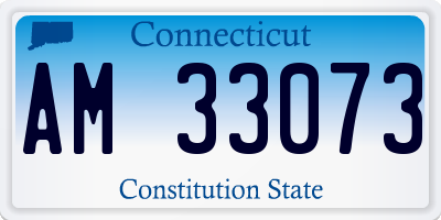 CT license plate AM33073
