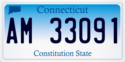 CT license plate AM33091