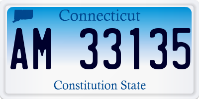 CT license plate AM33135
