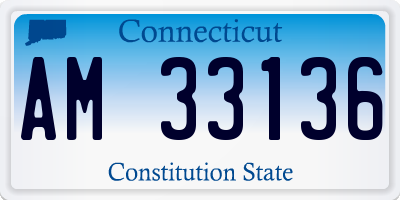 CT license plate AM33136