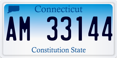 CT license plate AM33144