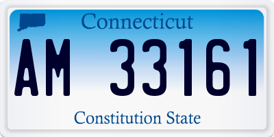 CT license plate AM33161