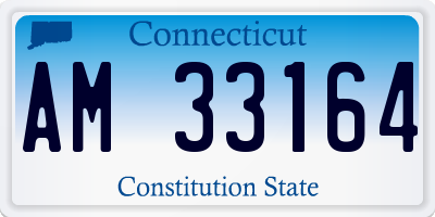 CT license plate AM33164