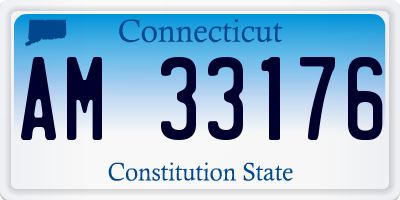 CT license plate AM33176