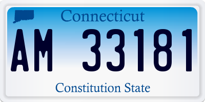 CT license plate AM33181