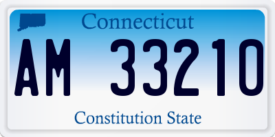 CT license plate AM33210