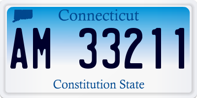 CT license plate AM33211