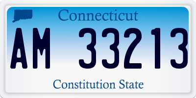 CT license plate AM33213
