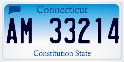 CT license plate AM33214