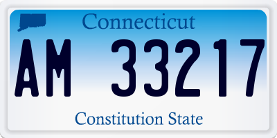 CT license plate AM33217