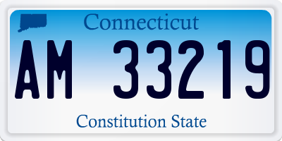 CT license plate AM33219