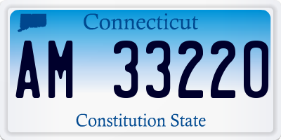 CT license plate AM33220