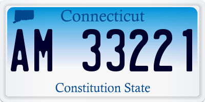 CT license plate AM33221