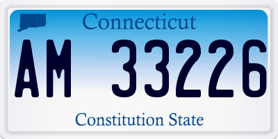 CT license plate AM33226