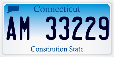 CT license plate AM33229