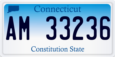 CT license plate AM33236