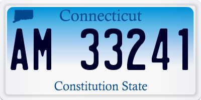CT license plate AM33241