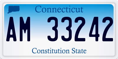 CT license plate AM33242