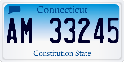 CT license plate AM33245
