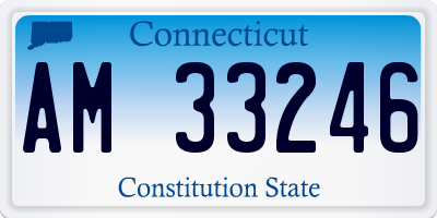 CT license plate AM33246