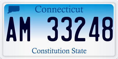 CT license plate AM33248