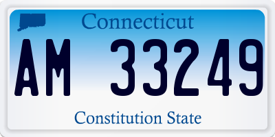 CT license plate AM33249