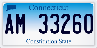 CT license plate AM33260