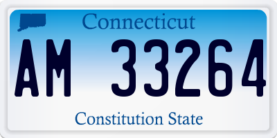 CT license plate AM33264