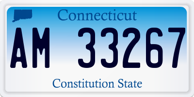 CT license plate AM33267
