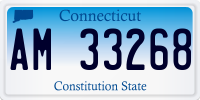 CT license plate AM33268