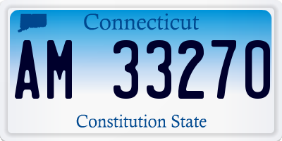 CT license plate AM33270