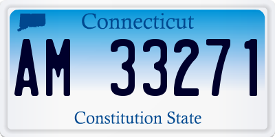 CT license plate AM33271