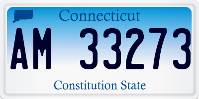 CT license plate AM33273