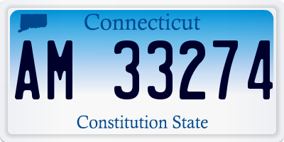 CT license plate AM33274