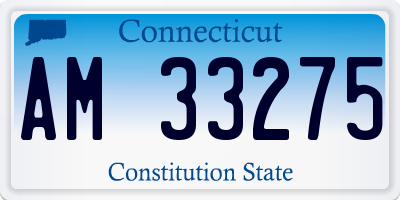 CT license plate AM33275