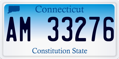 CT license plate AM33276