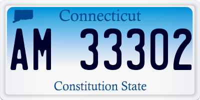 CT license plate AM33302