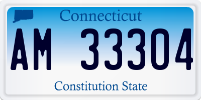 CT license plate AM33304