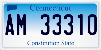 CT license plate AM33310
