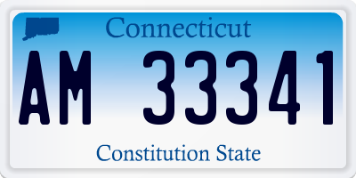 CT license plate AM33341